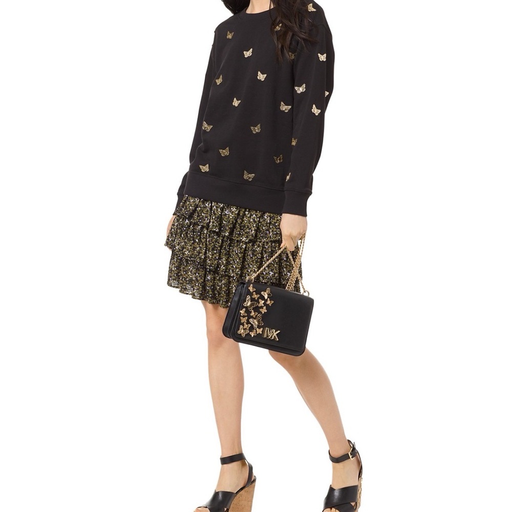 NWOT! MICHAEL Michael Kors butterfly boyfriend sweatshirt